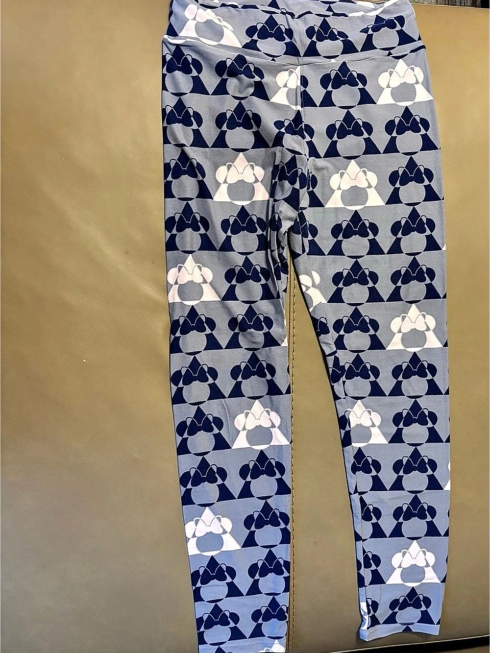 Lularoe Printed Leggings in Blue & Pink Like New